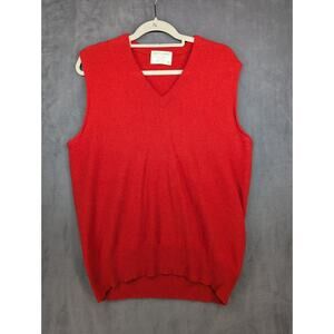 Vintage Lord Jeff Lamb Sweater Vest Mens M Virgin Lambswool Red Made in USA
